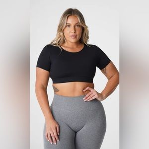 NVGTN Black Open Back Tee